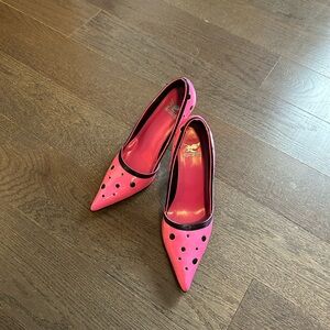 Hot Pink Polka Dot Women's Shoes
